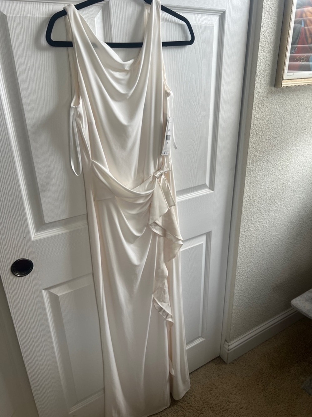 Lauren Ralph Lauren Cream Draped Maxi Dress